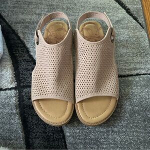 Blowfish Tan Perforated Sandals